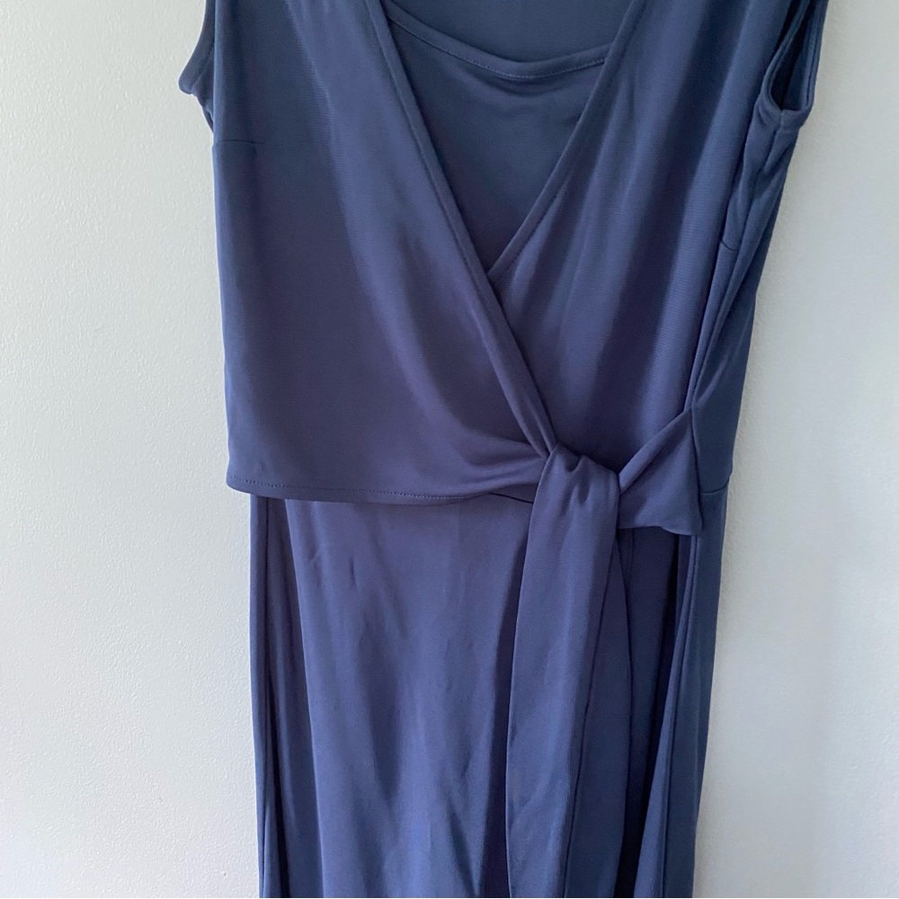 Vintage Ann Taylor Loft Blue Wrap Dress